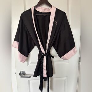2 pairs Victoria's Secret Black Robes one pink one black